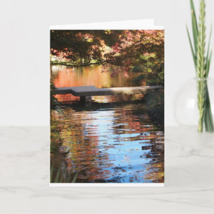 Bridge in the Garden Greeting card