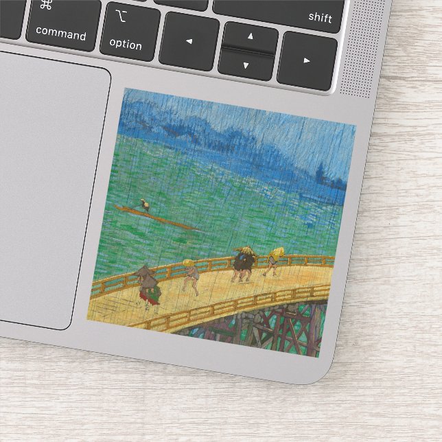 Bridge in the Rain, after Hiroshige, 1887 (Detail)