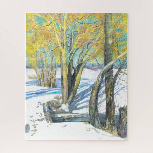 bridge in the winter jigsaw puzzle (Vertical)