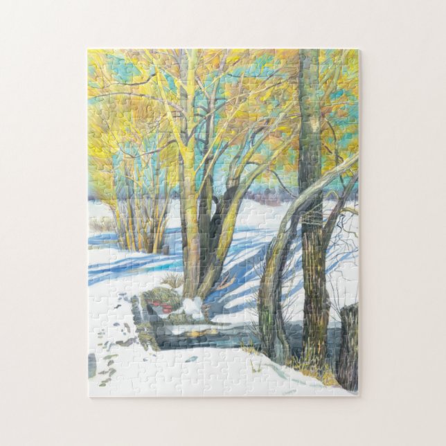 bridge in the winter jigsaw puzzle (Vertical)