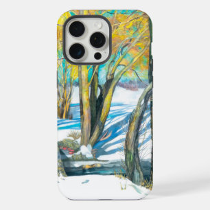 Bridge in the winter  Watercolor  iPhone 15 Pro Max Case