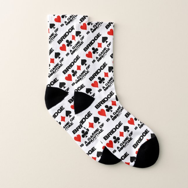 Bridge Is A Game Of Minutiae Four Card Suits Humou Socks (Pair)