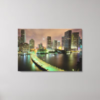 Bridge leads across waterway to downtown Miami