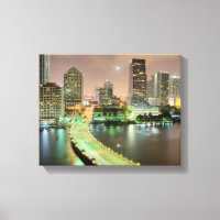 Bridge leads across waterway to downtown Miami