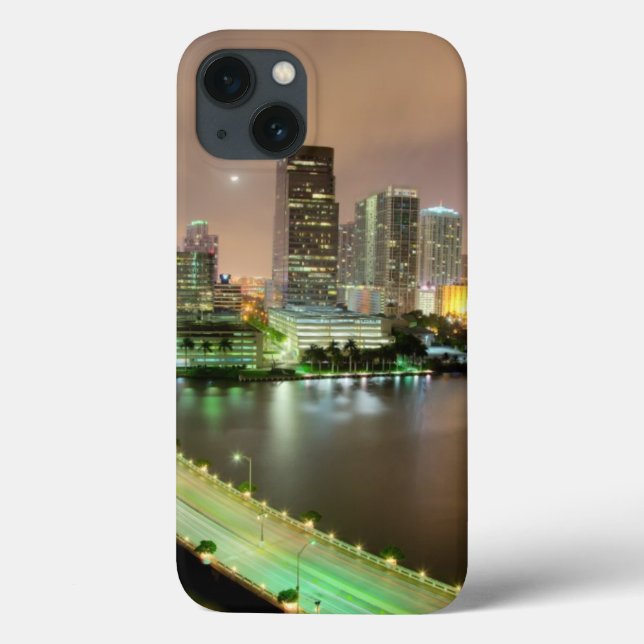 Bridge leads across waterway to downtown Miami Case-Mate iPhone Case (Back)