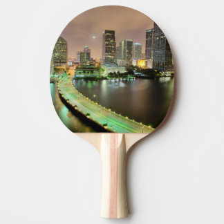 Bridge leads across waterway to downtown Miami Ping Pong Paddle