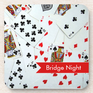 Bridge Night Card Game Cork Coasters