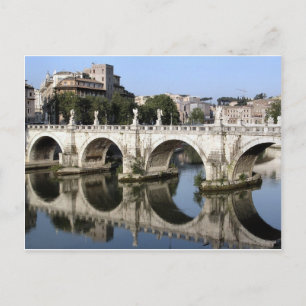 Bridge of Castel st Angelo, Rome, Italy Postcard