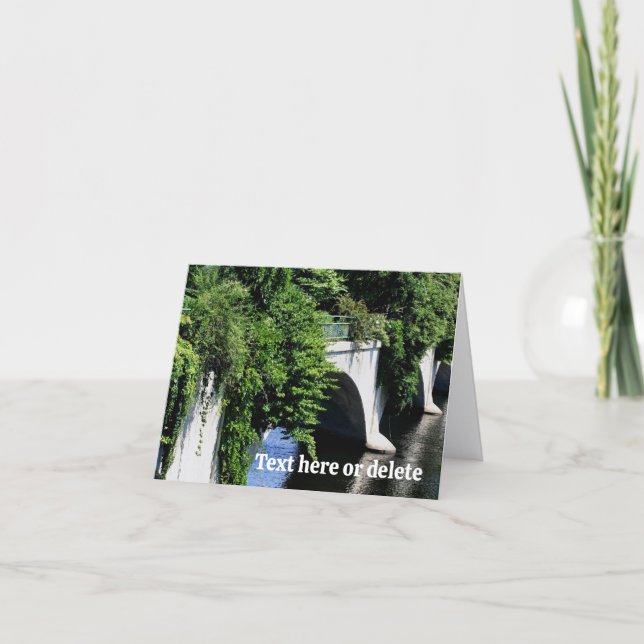 Bridge Of Flowers Personalized Note Card (Front)