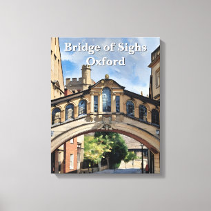 Bridge of Sighs in Oxford Acrylic Painting Canvas Print