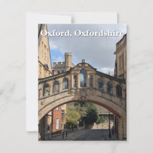 Bridge of Sighs in Oxford Postcard