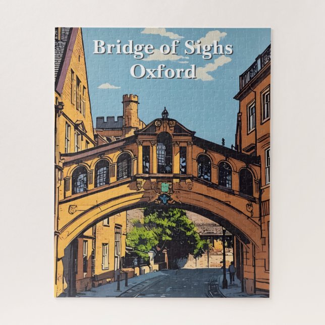 Bridge of Sighs in Oxford Poster Paint Jigsaw Puzzle (Vertical)