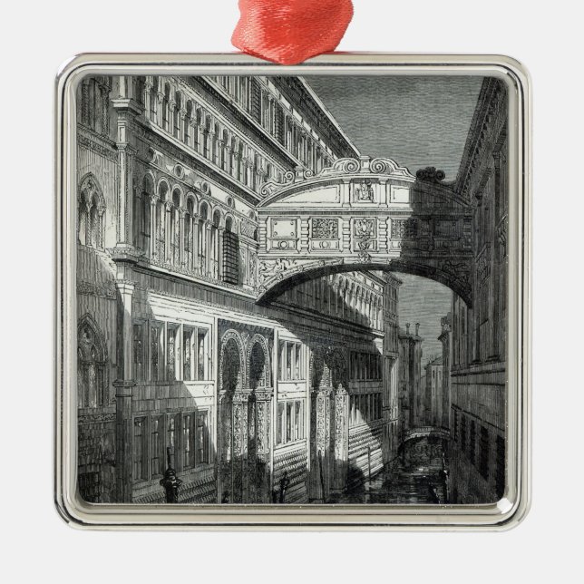 Bridge of Sighs, Venice Metal Tree Decoration (Front)