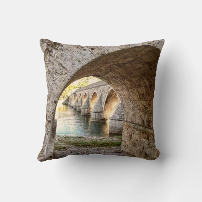 Bridge on Drina Cushion (Back)