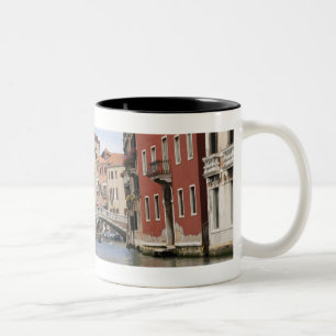 Bridge over a canal, Grand Canal, Venice, Italy Two-Tone Coffee Mug