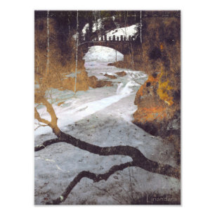 Bridge Over a Frozen Stream by Alexandra Cook Photo Print