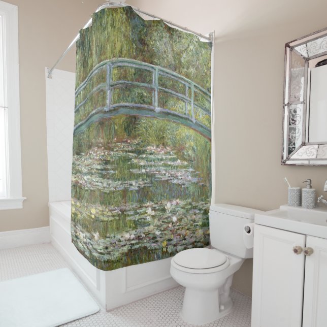 Bridge over a Pond of Water Lilies by Claude Monet Shower Curtain (In Situ)