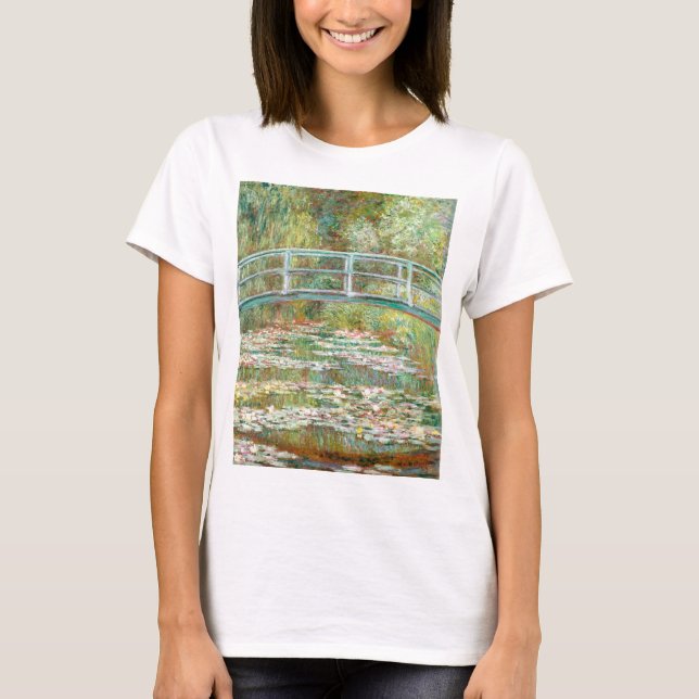 Bridge over a Pond of Water Lilies by Claude Monet T-Shirt (Front)