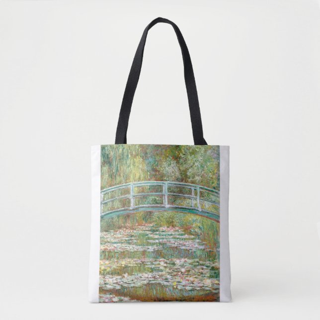 Bridge over a Pond of Water Lilies by Claude Monet Tote Bag (Front)