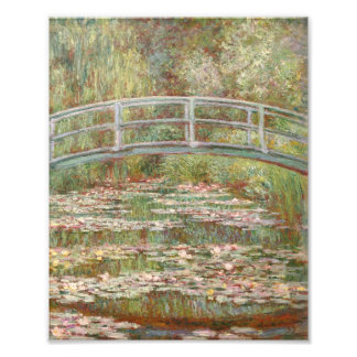 Bridge Over a Pond of Water Lilies Photo Print