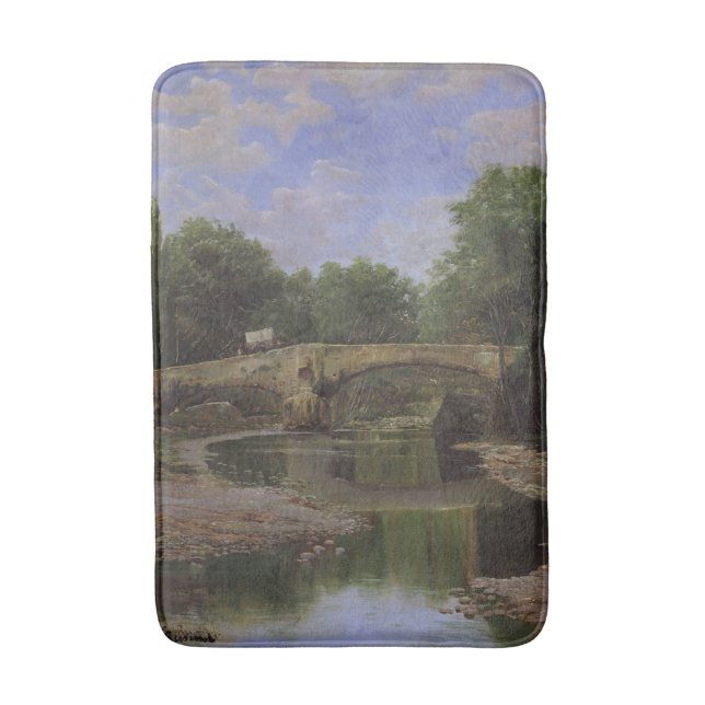 Bridge Over a River (by Santiago Rusiñol) Bath Mat (Front Vertical)