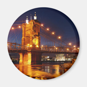 Bridge over Ohio River in Cincinnati Ohio Magnet