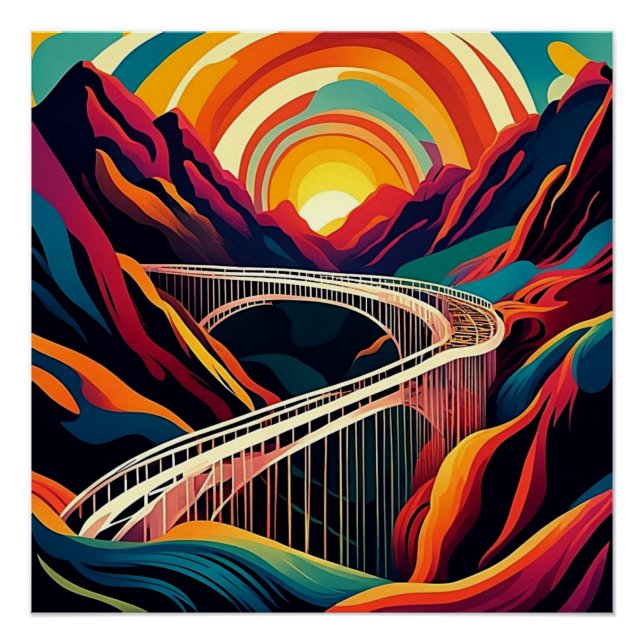 Bridge over ravine 3 poster (Front)