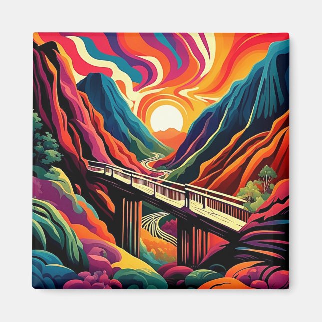 Bridge over ravine 5 magnet (Front)