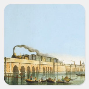 Bridge over the Lagoon, from 'Views of Principal m Square Sticker