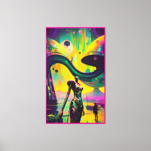 Bridge Over the Robot Kwai Ken Gage Sci-Fi Canvas Print