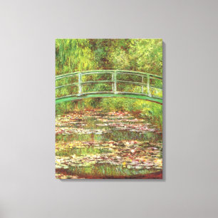 Bridge over the sea rose pond by Claude Monet Canvas Print