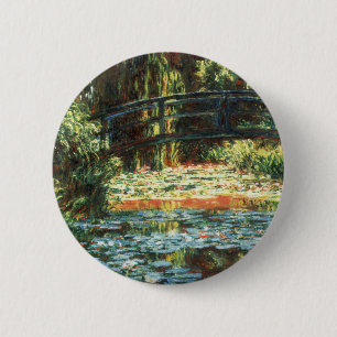 Bridge Over the Waterlily Pond by Claude Monet 6 Cm Round Badge