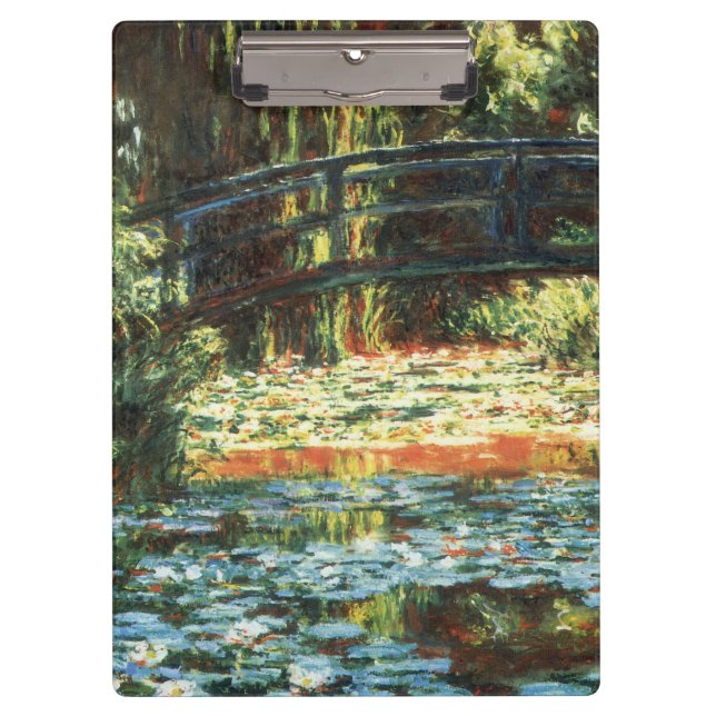 Bridge Over the Waterlily Pond by Claude Monet Clipboard (Front)