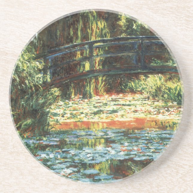 Bridge Over the Waterlily Pond by Claude Monet Coaster (Front)
