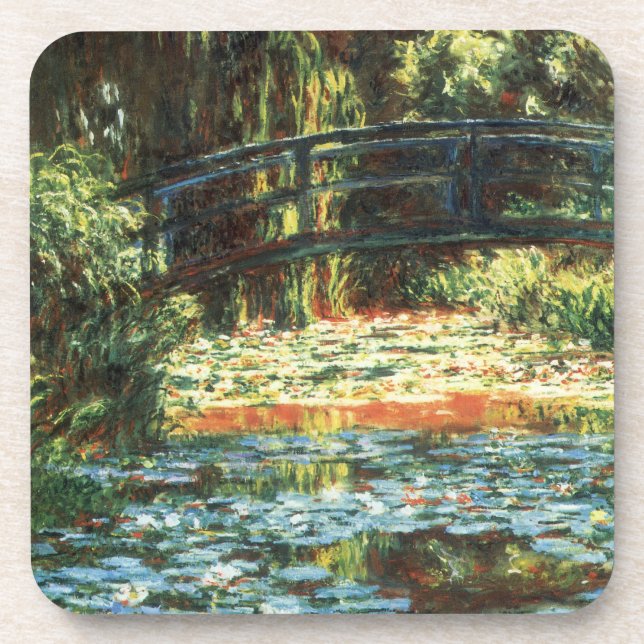 Bridge Over the Waterlily Pond by Claude Monet Coaster (Front)