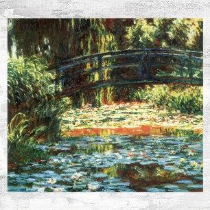 Bridge Over the Waterlily Pond by Claude Monet Poster