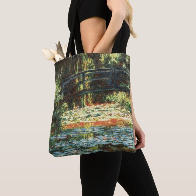 Bridge Over the Waterlily Pond by Claude Monet Tote Bag (Close Up)