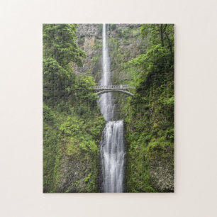 Bridge over Waterfall Landscape Jigsaw Puzzle