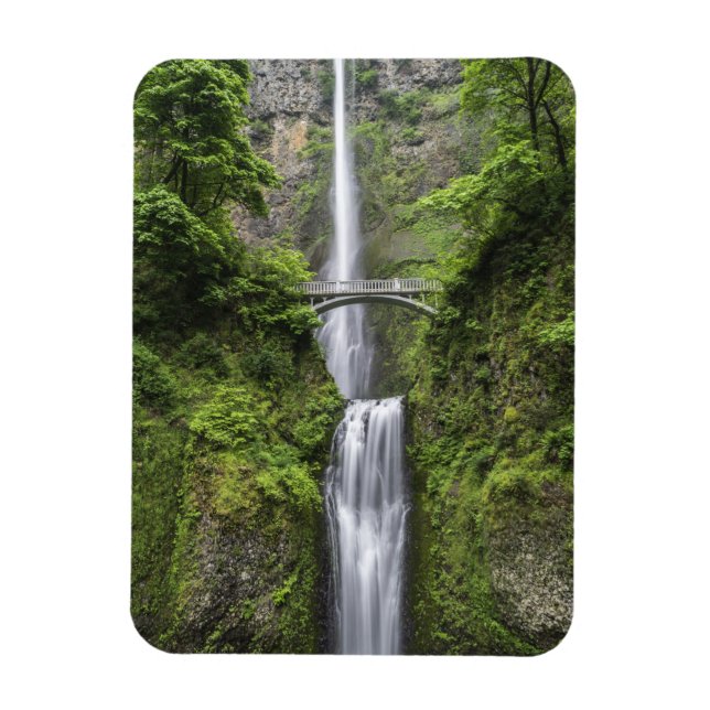 Bridge over Waterfall Landscape Magnet (Vertical)