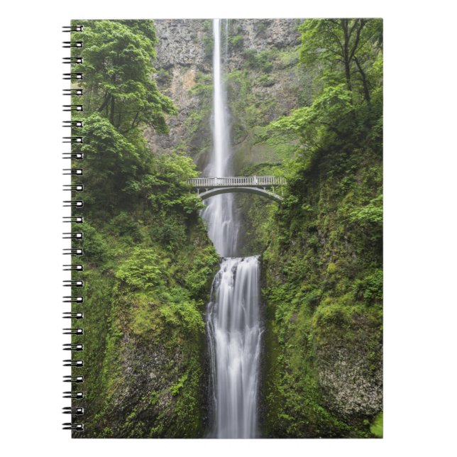 Bridge over Waterfall Stunning Scenic View Notebook (Front)