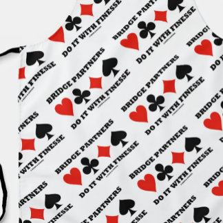 Bridge Partners Do It With Finesse Four Card Suits Apron