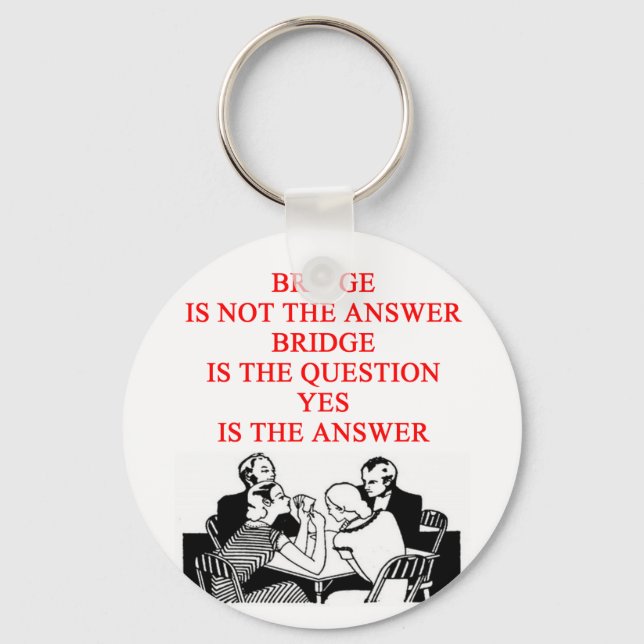 bridge player design key ring (Front)