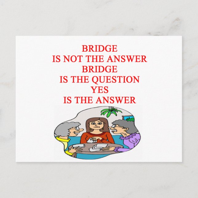 bridge player design postcard (Front)