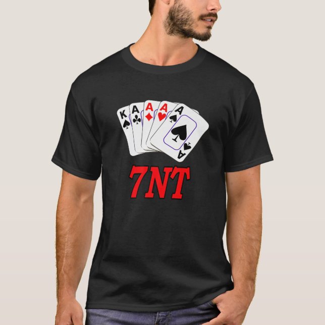 Bridge Player Gift - Bridge Card Game - 7 No Trump T-Shirt (Front)