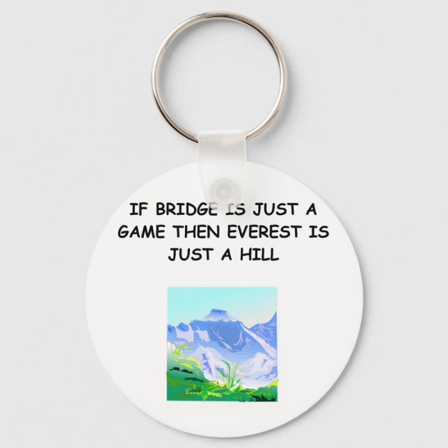 bridge player gifts t-shirts key ring (Front)