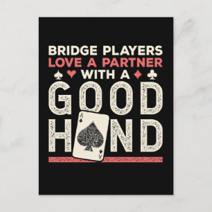 Bridge Player Joke Partner Good Hand Postcard