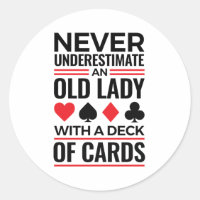 Bridge Player Never Underestimate Old Lady Cards