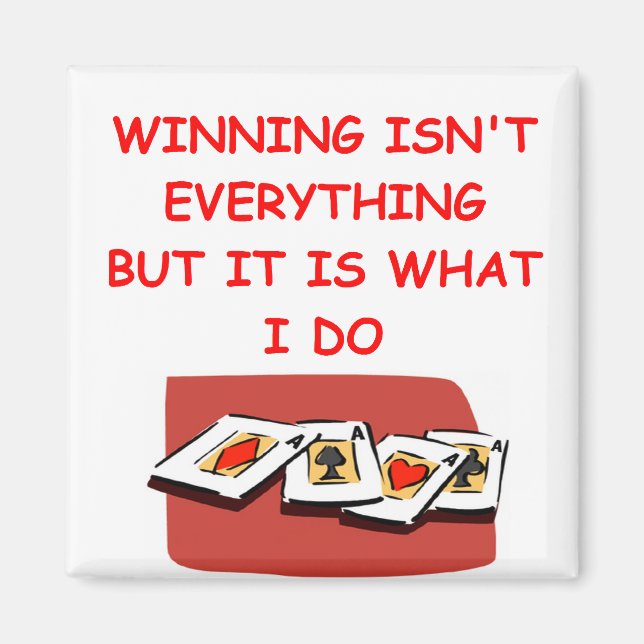 bridge poker and card players magnet (Front)