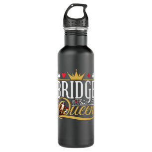 Bridge Queen Card Game Women 710 Ml Water Bottle