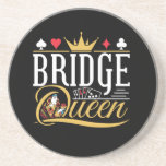 Bridge Queen Card Game Women Coaster<br><div class="desc">Cute bridge card game design for women who play bridge.</div>